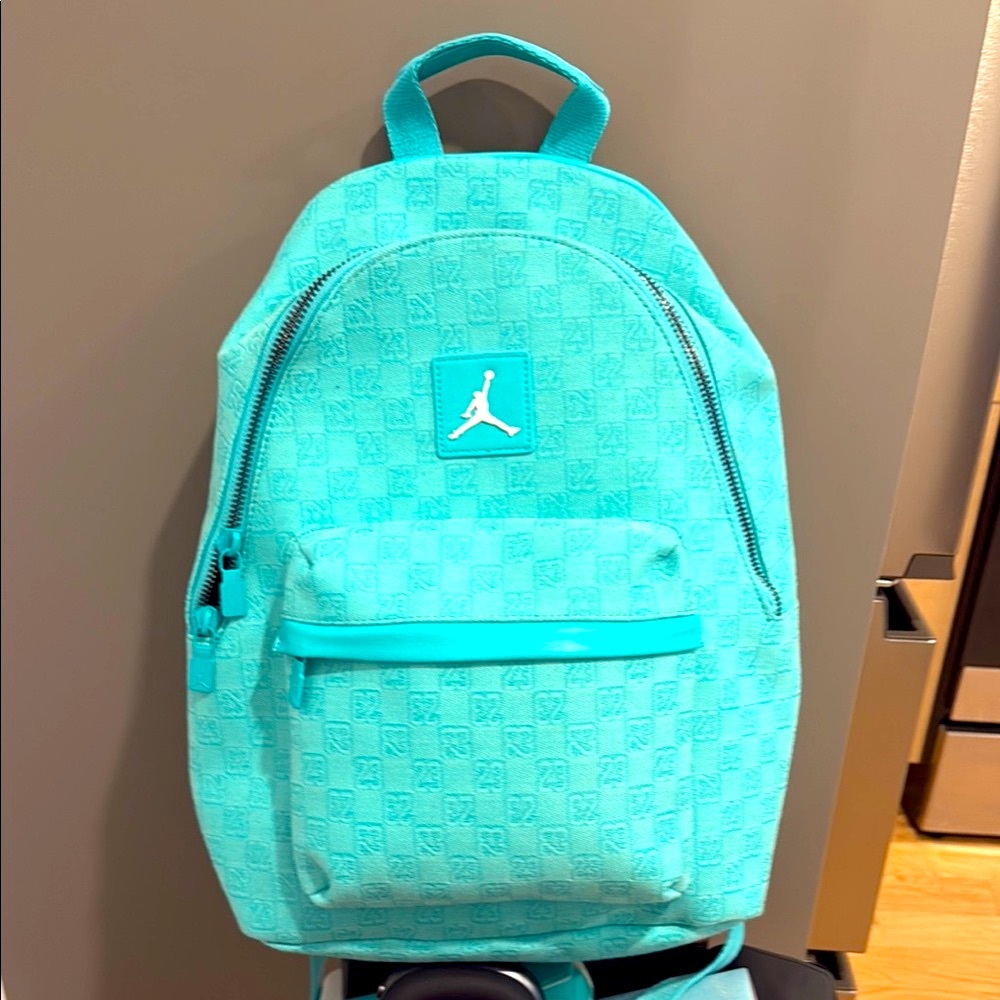 Jordan Teal Backpack with Logo Pattern